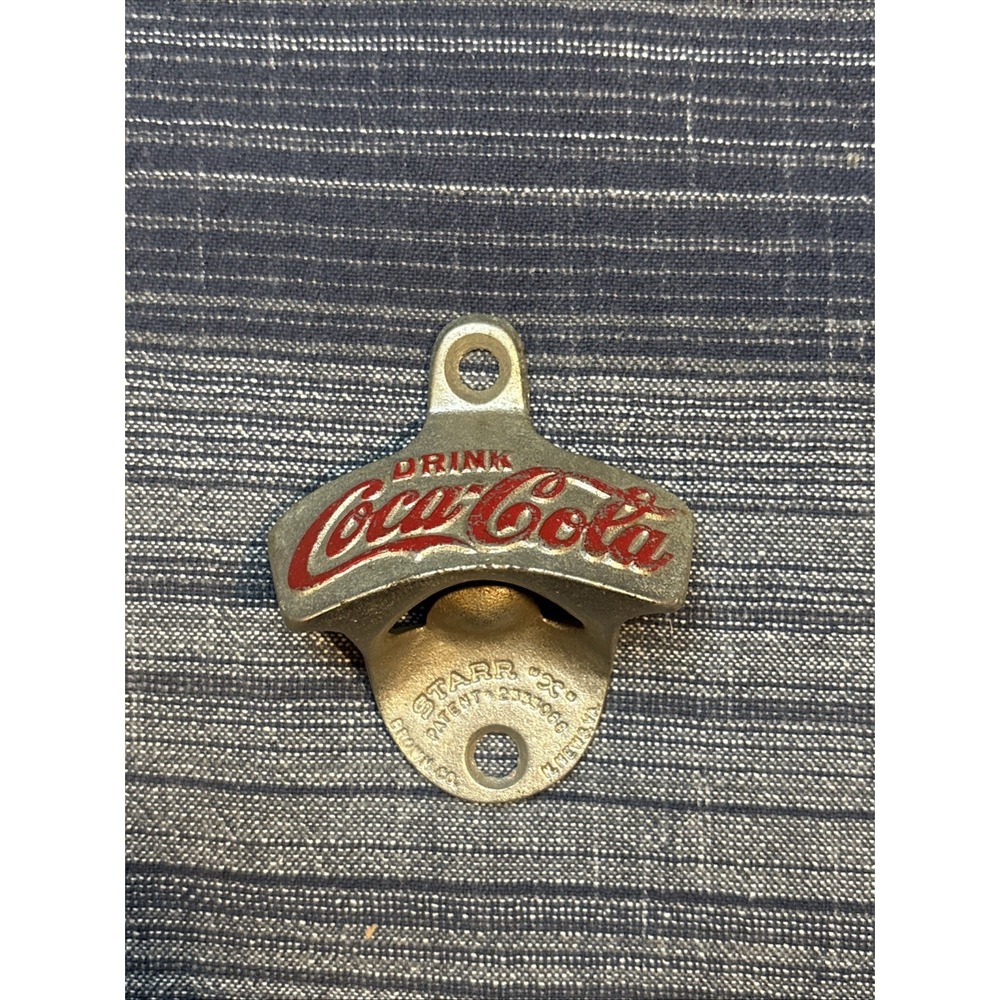 Coca-Cola STARR X Wall Mount Bottle Opener Cast Iron USA Original Vintage